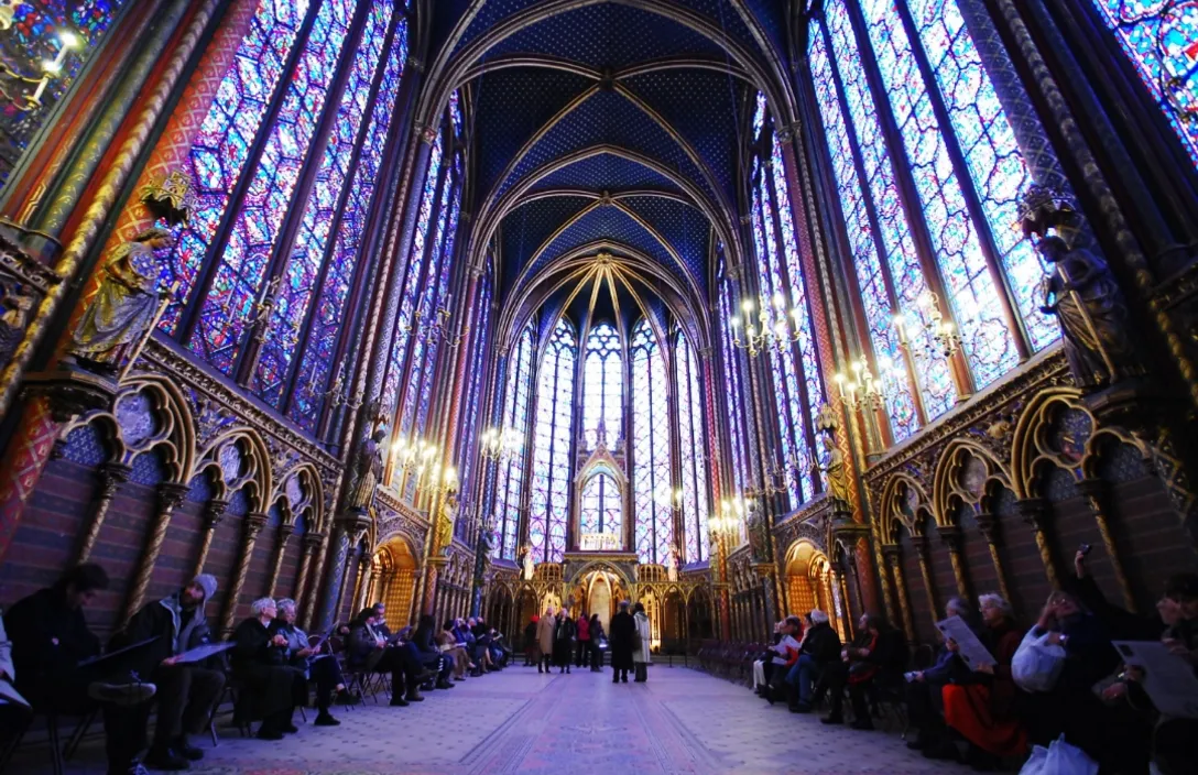 a large cathedral filled with lots of stained glass windows