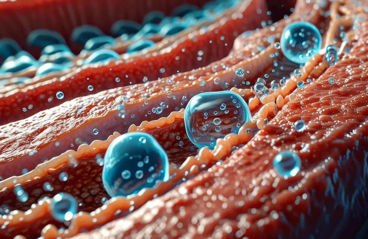 a close up of a bunch of cells on surfaces