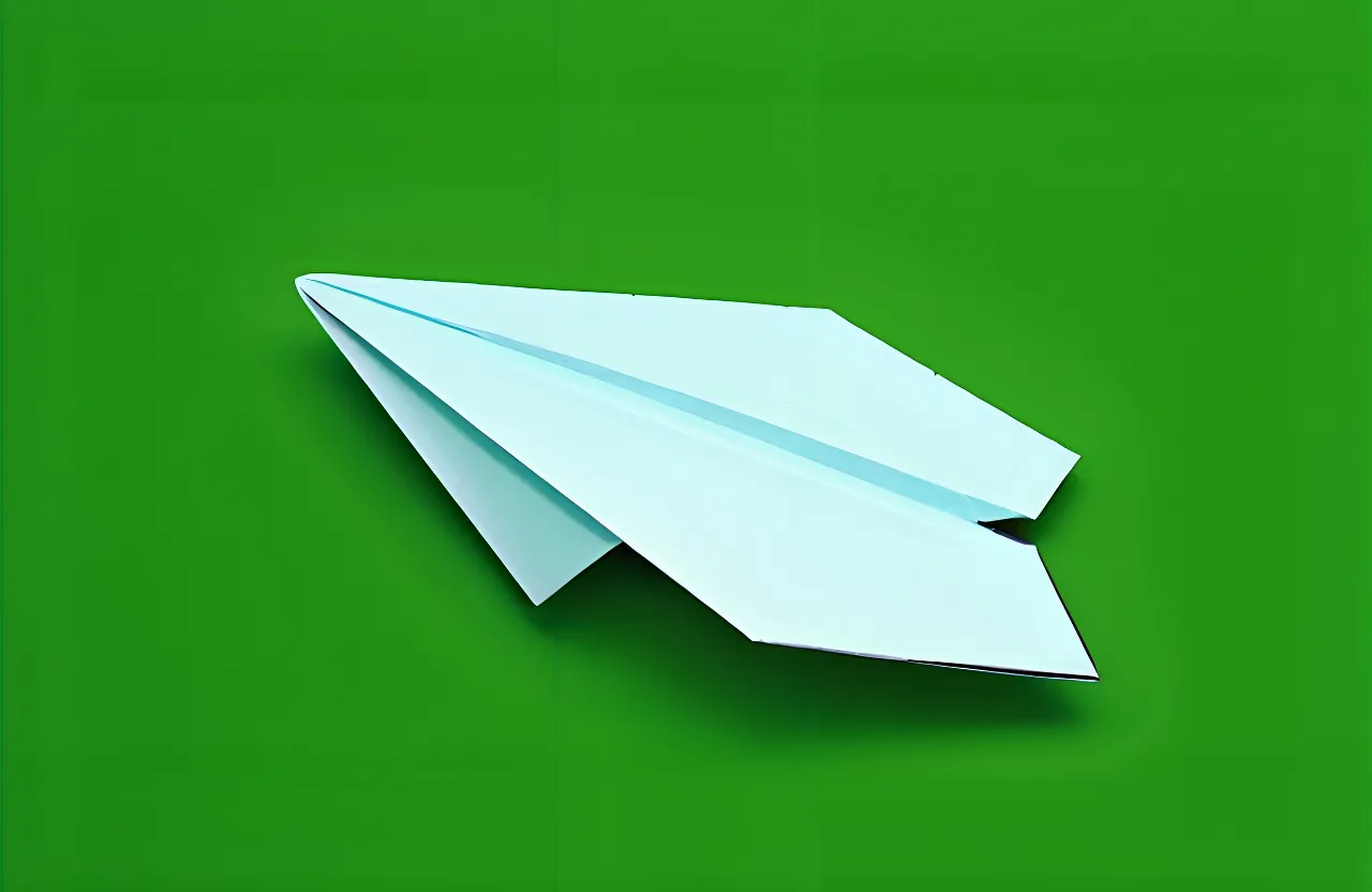 Flying paper airplane