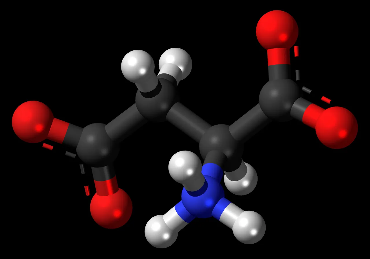 an image of a red and blue Amino acids