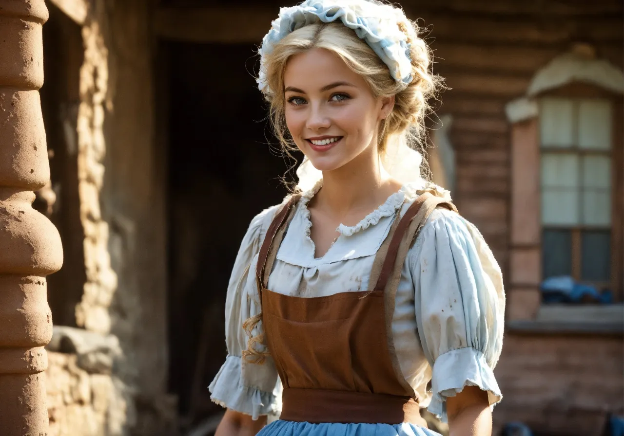 a woman in a dress is smiling for the camera