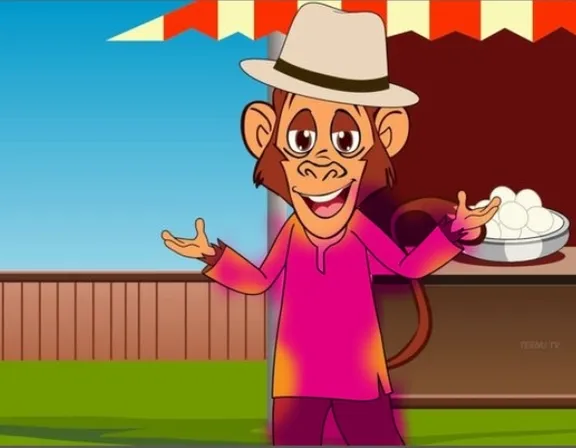 a cartoon of a monkey with a hat on