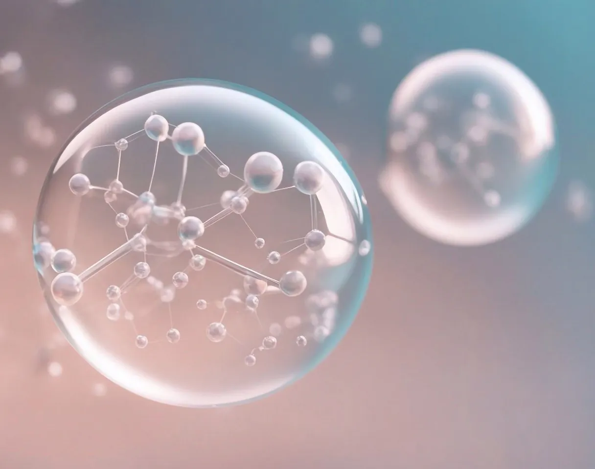 a close up of a glass ball with water droplets