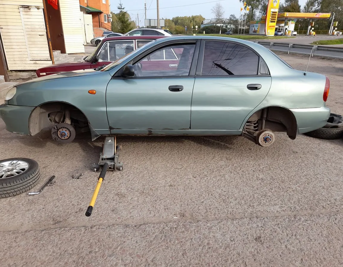 a car that is sitting in the street