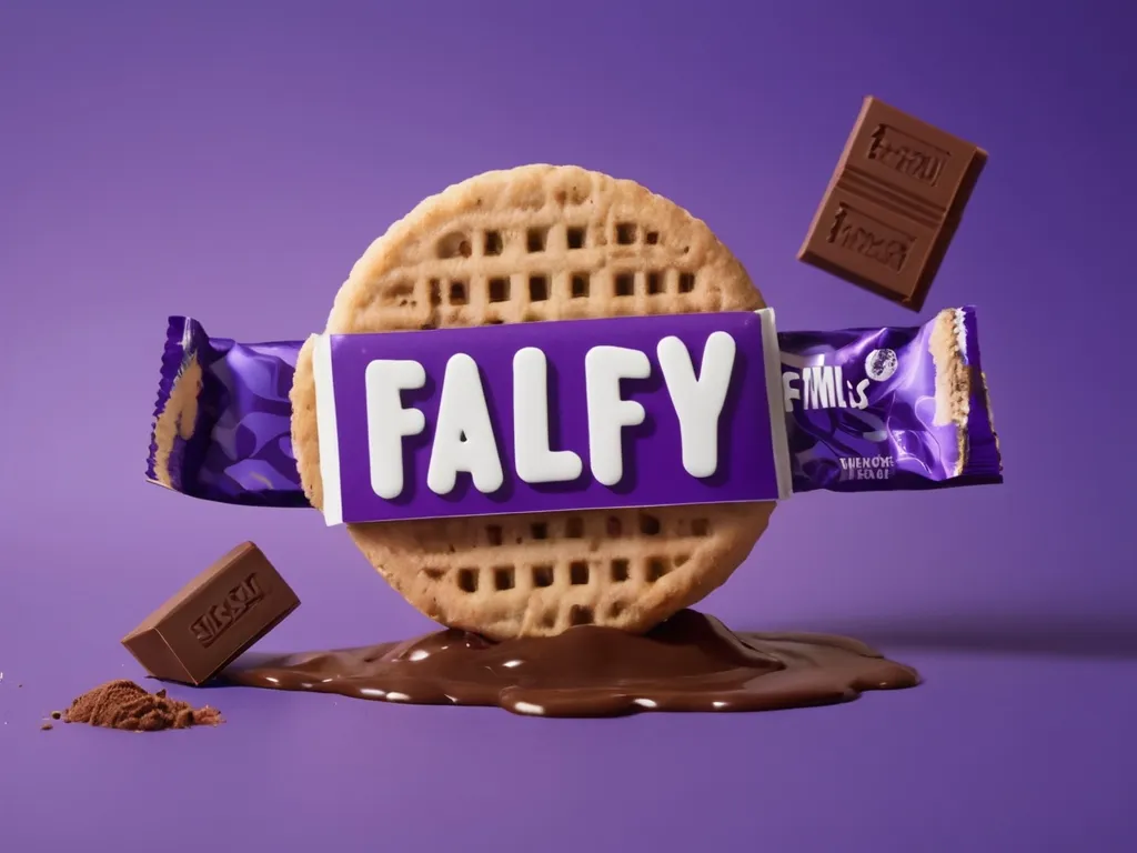 a chocolate wafers with the word family biscuit on top of it