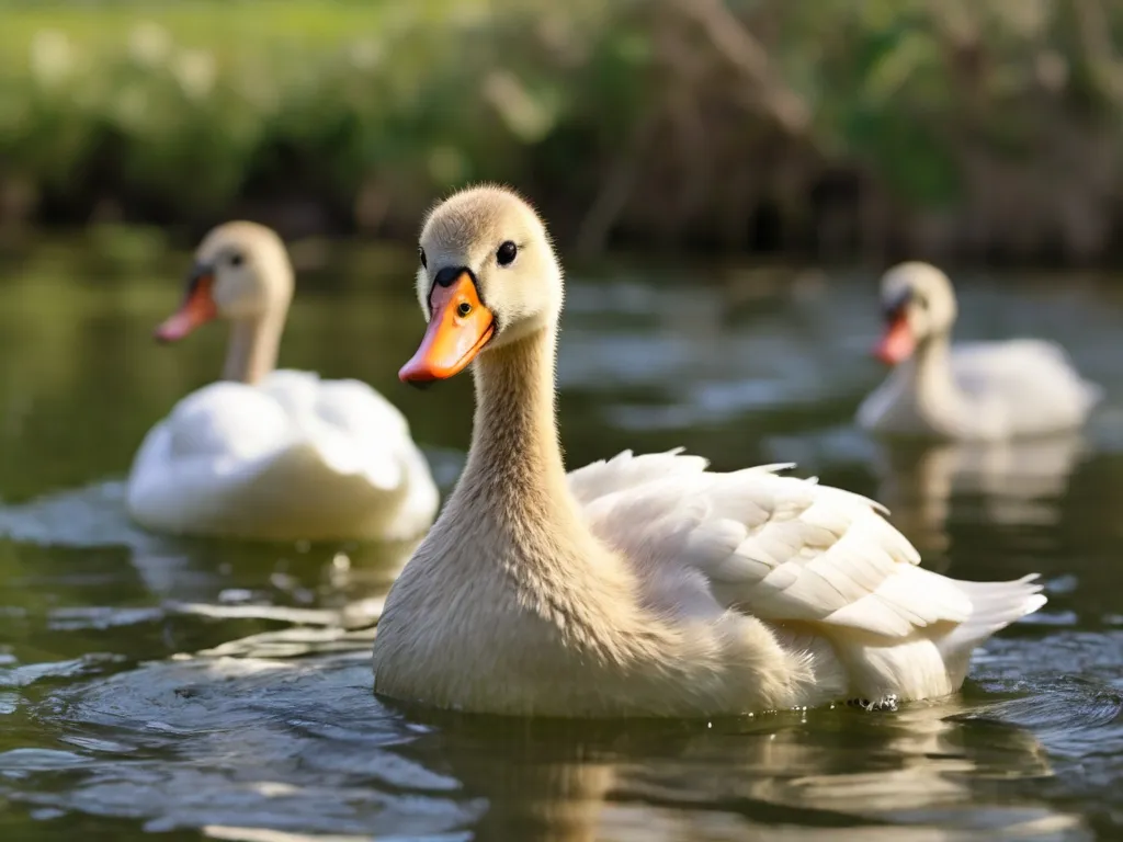 a group of ducks floating on top of a lake