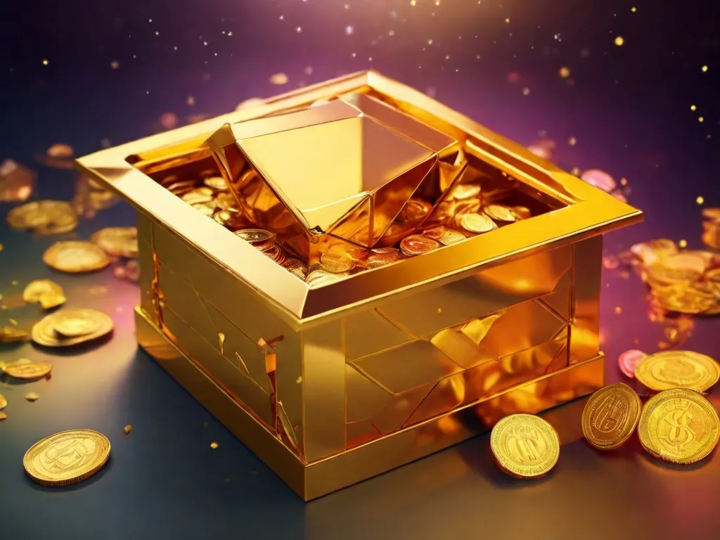 Create a money with golden background, 8k, size of 1920x1080, colorful
