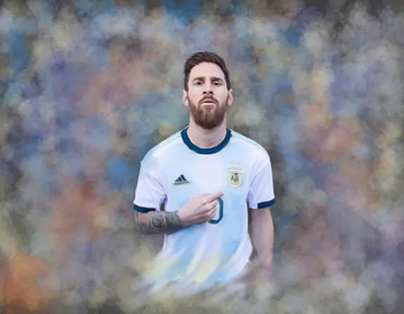 Messi on a wall