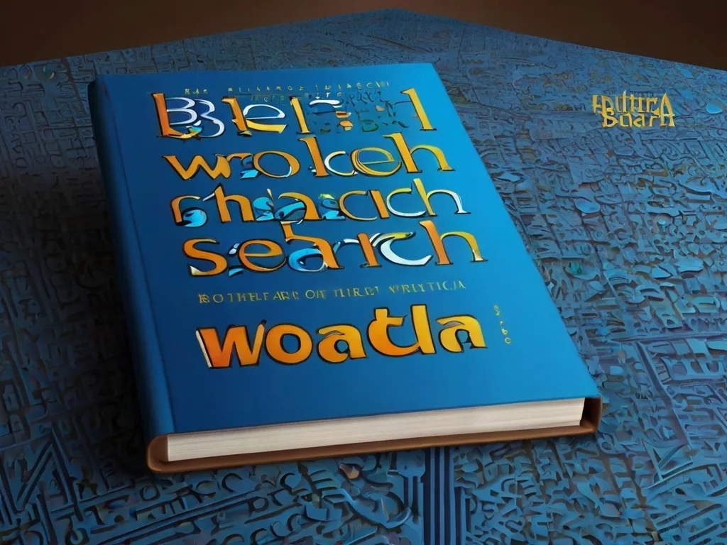 word word search on the cover of book