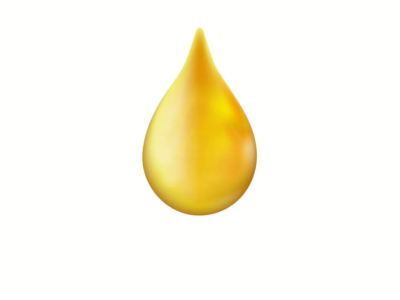 a yellow drop of liquid