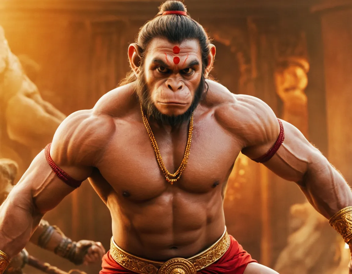 hanuman is fighting