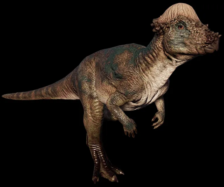 a dinosaur with a hat on its head