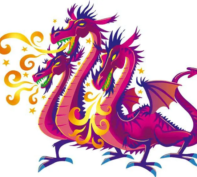 a pink dragon with yellow wings and a star in its mouth 