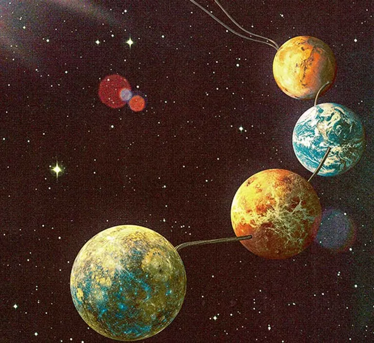 an artist's depiction of the solar system