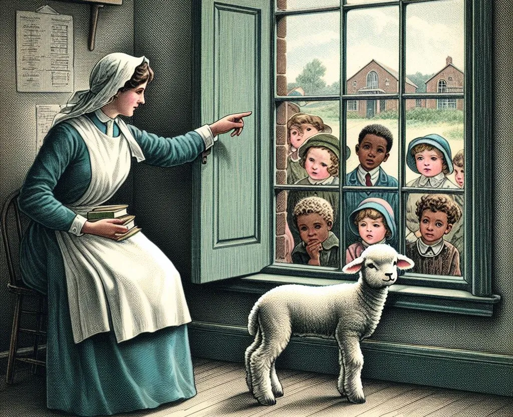 a painting of a woman looking out a window at children