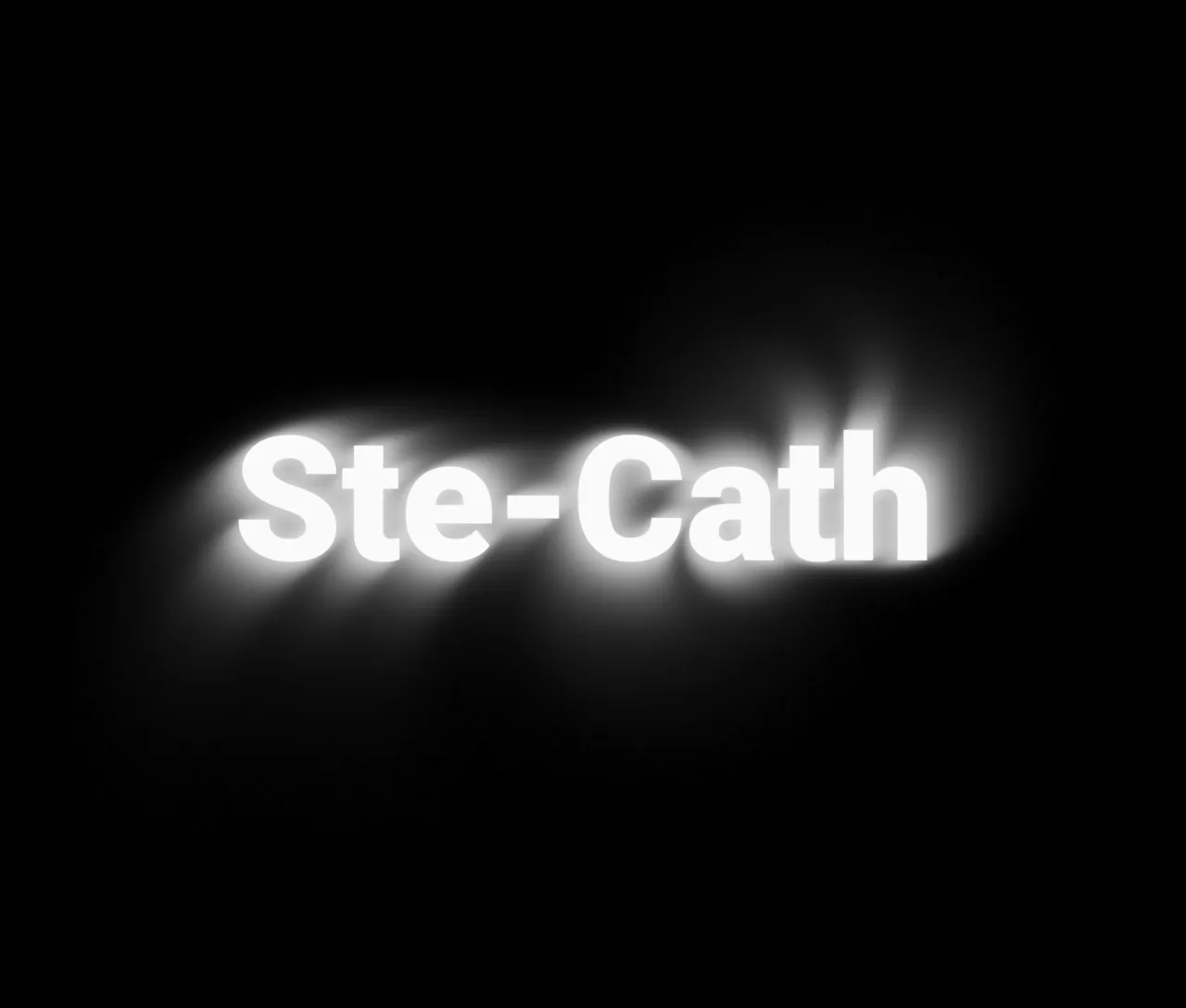 electric green neon forming the word ste - cath