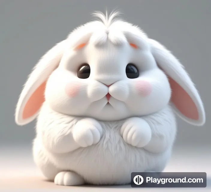 a close up of a small toy rabbit