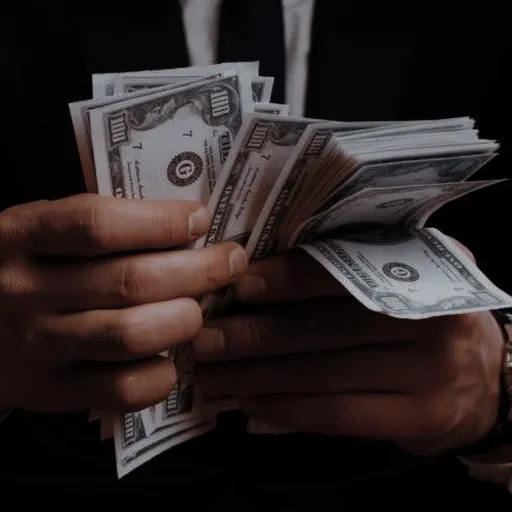 a person holding a stack of money in their hands