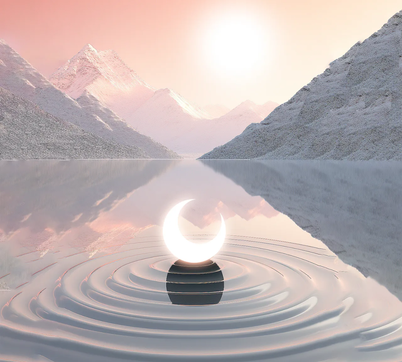 a circular object floating on top of a body of water