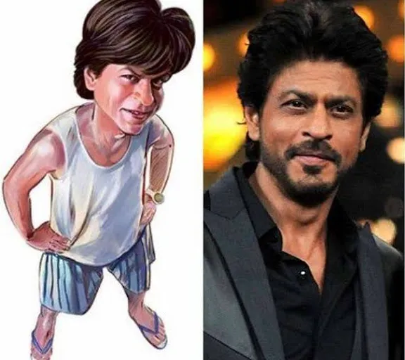 Make them both pictures look like shah Rukh Khan the Bollywood actor