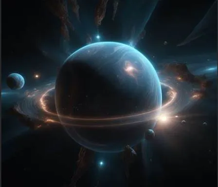 an artist's rendering of a planet with a ring around it