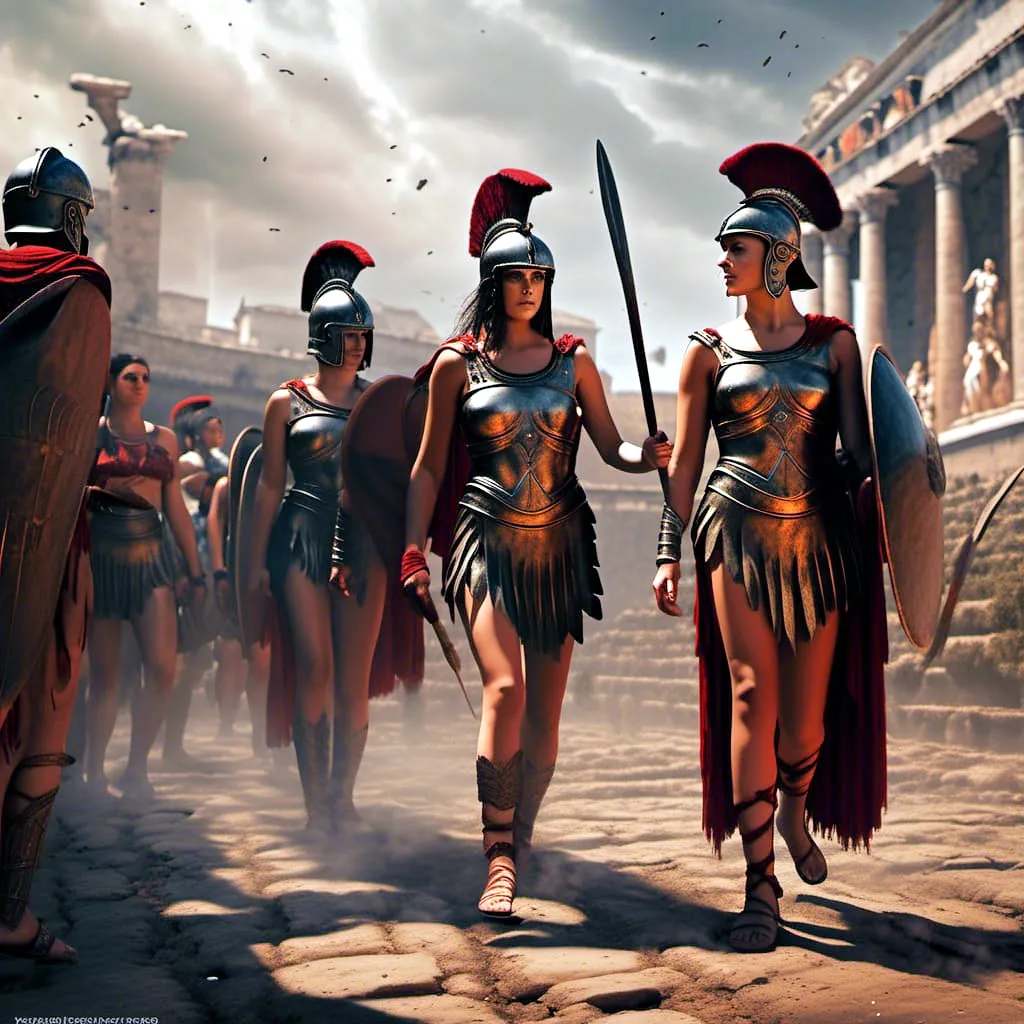 Women gladiators probably appeared for the first time during the reign of Emperor Nero