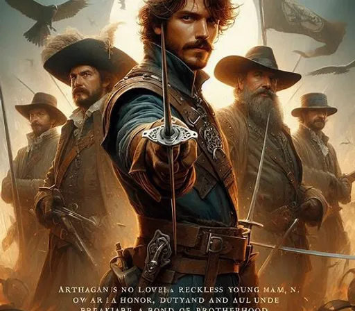 a movie poster with a man holding a sword