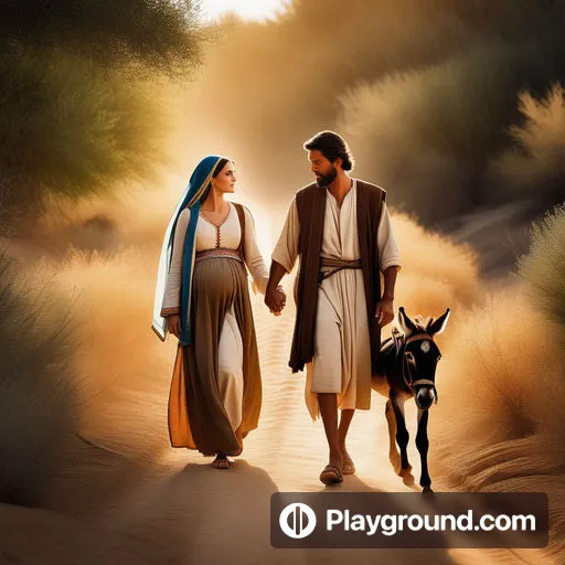 a man and a woman walking down a dirt road