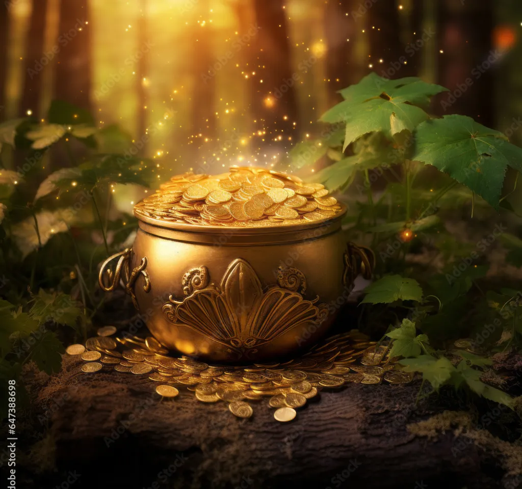 falling money with golden background