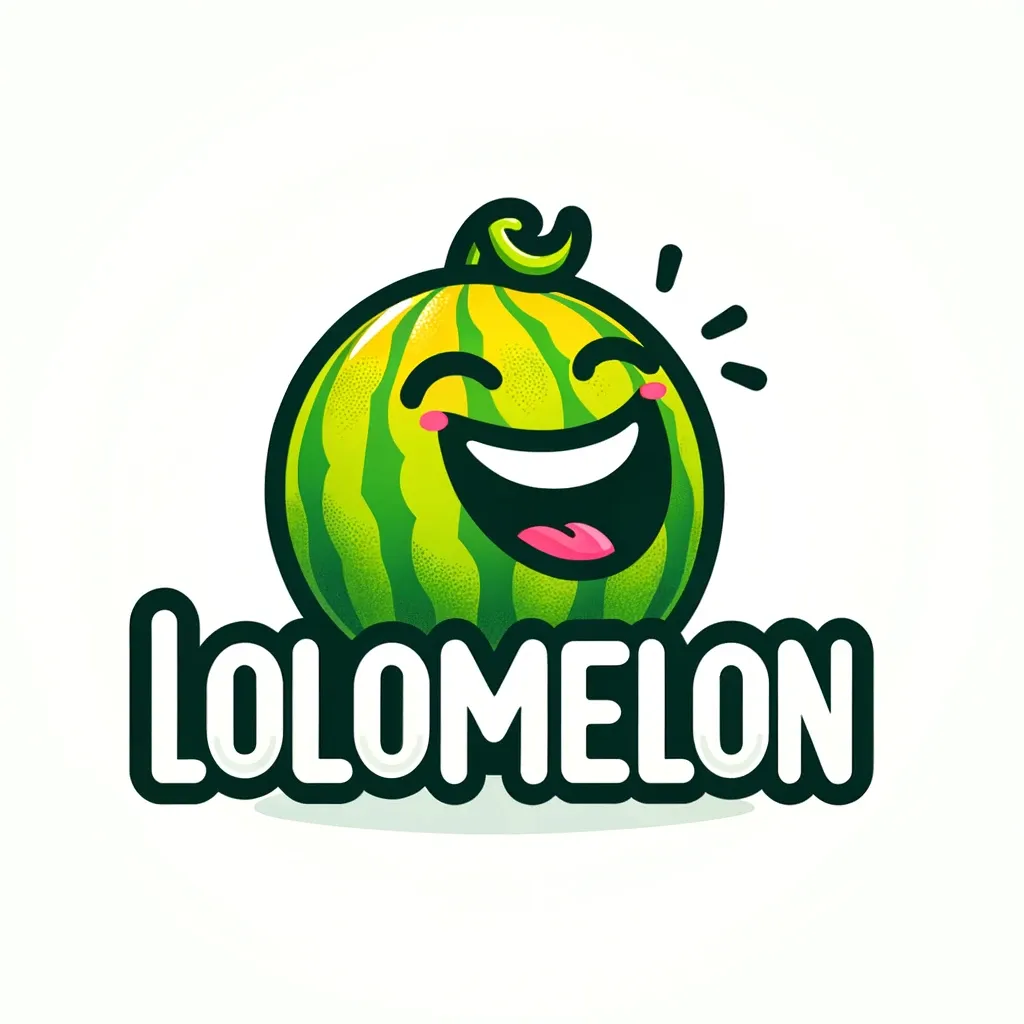 a watermelon logo with a happy face