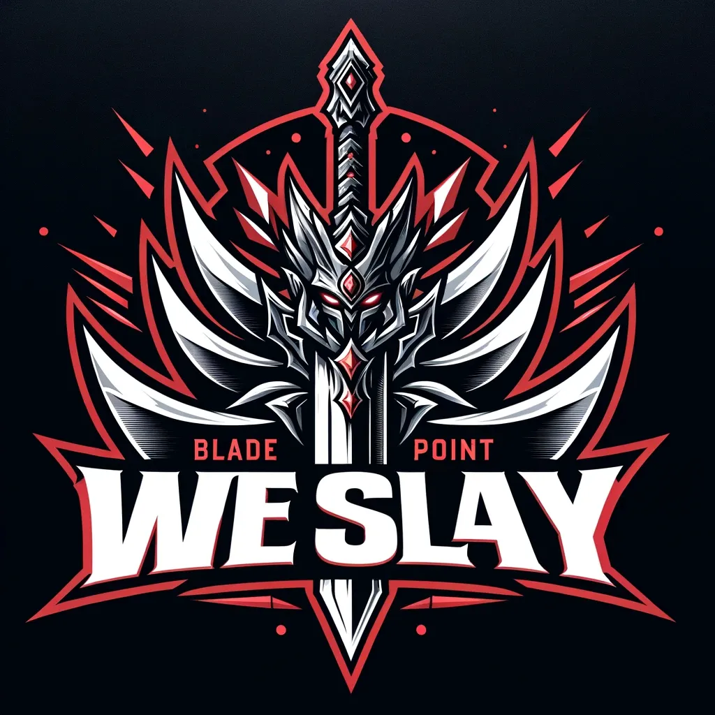 we slay logo on a black background