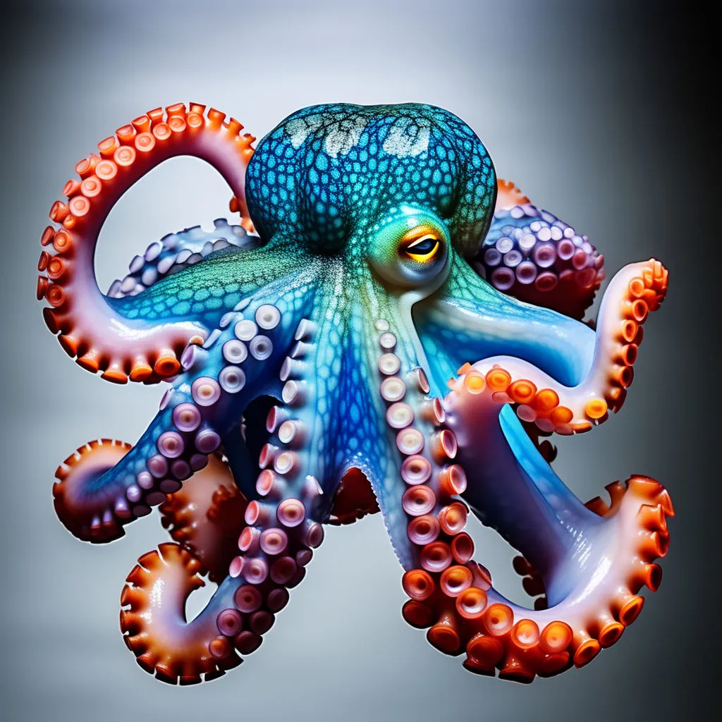 marine invertebrates, octopus, azure, cephalopod, octopus, giant pacific octopus, font, art, electric blue, marine biology