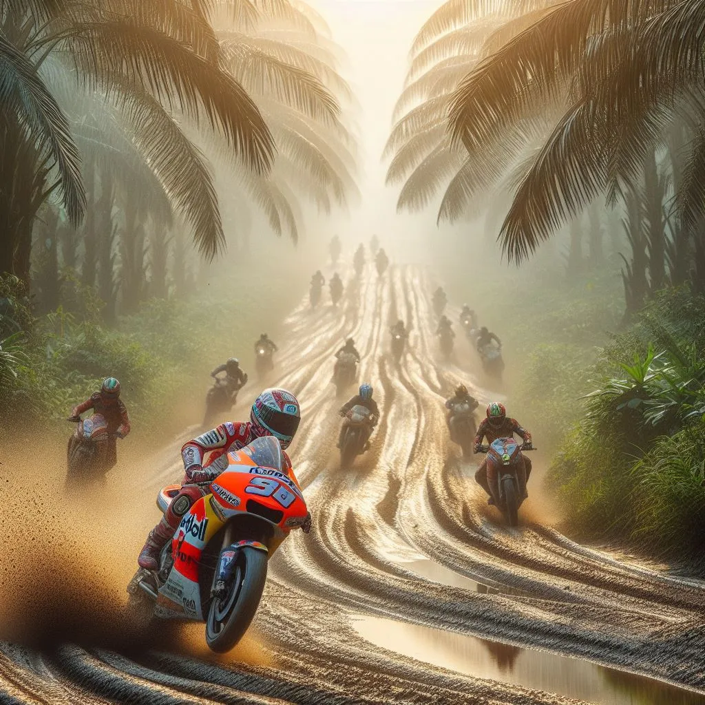 MotoGP in palm oil road