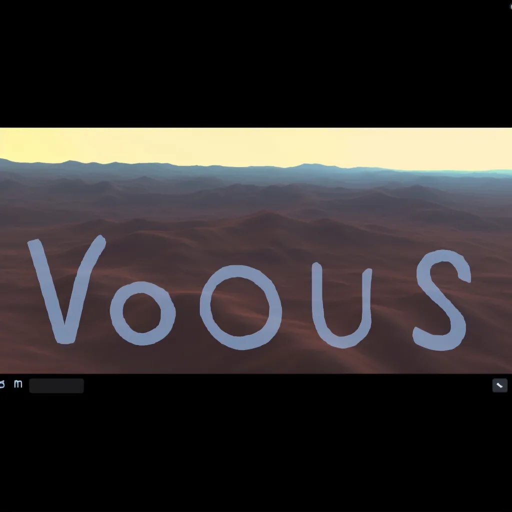 a picture of a desert with the word vous on it