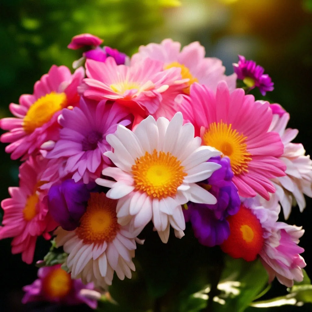 a bunch of flowers that are in a vase