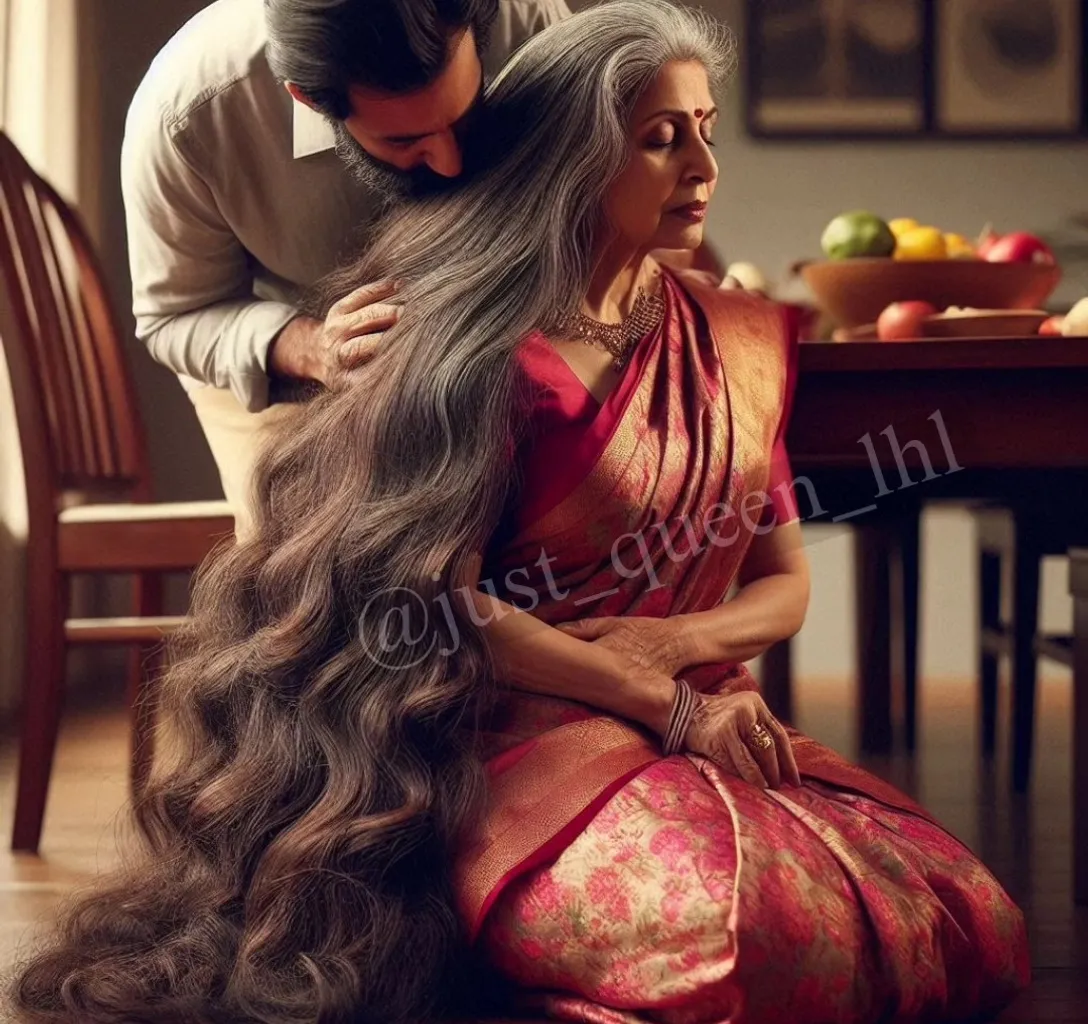 Kareena Kapoor with (((extreme long hair braid like an Indian Rapunzel)))