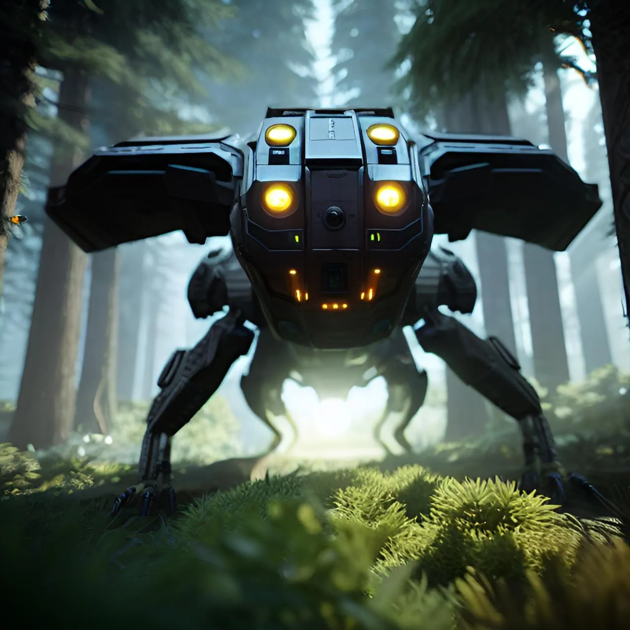 organism, plant, arthropod, machine, technology, insect, fictional character, cg artwork, tree, mecha