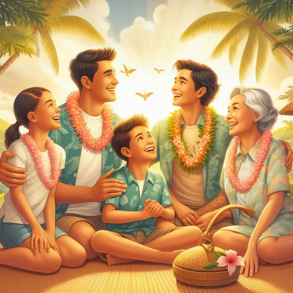 Families and friends sharing special moments, embodying the spirit of Aloha.