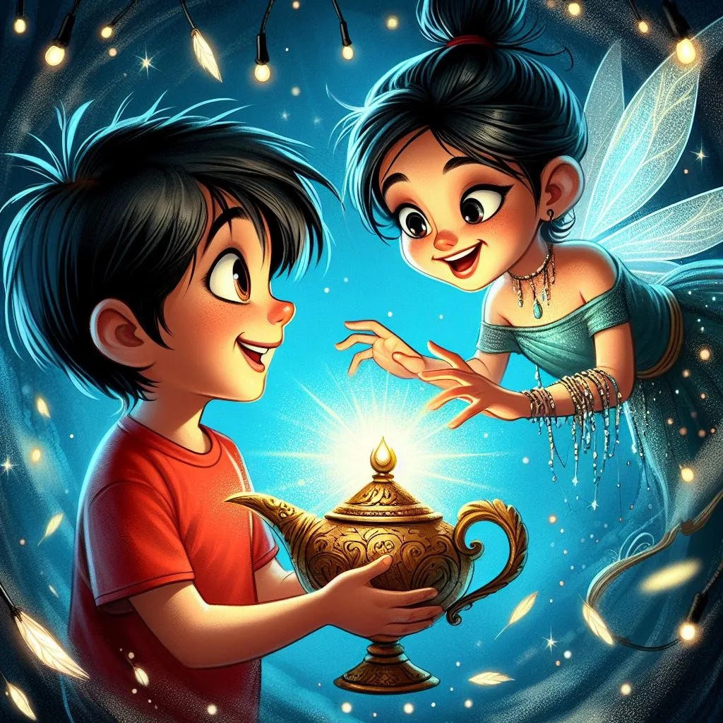 fairy talking to the boy