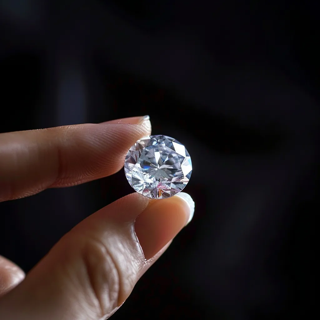 a close up of a person holding a diamond