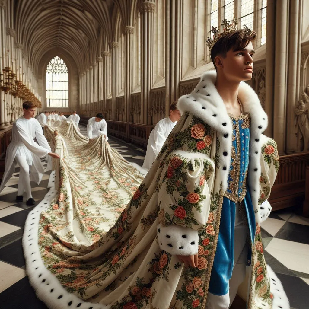 a statue of a man dressed in a costume