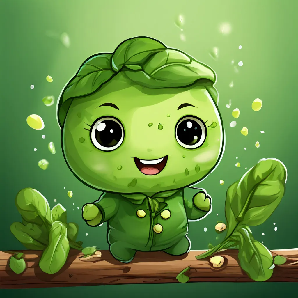 a green cartoon character sitting on a branch