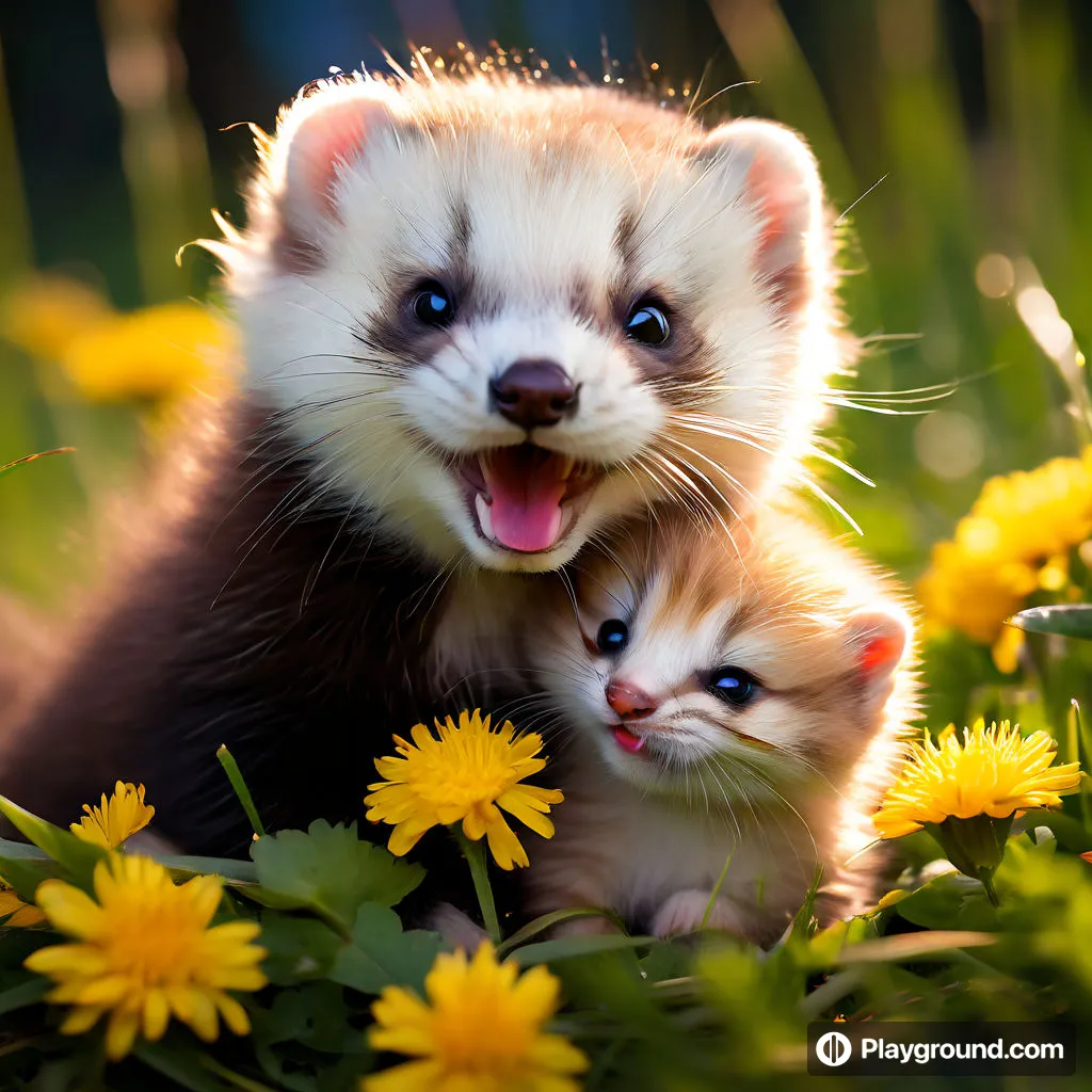 a couple of animals that are standing in the grass