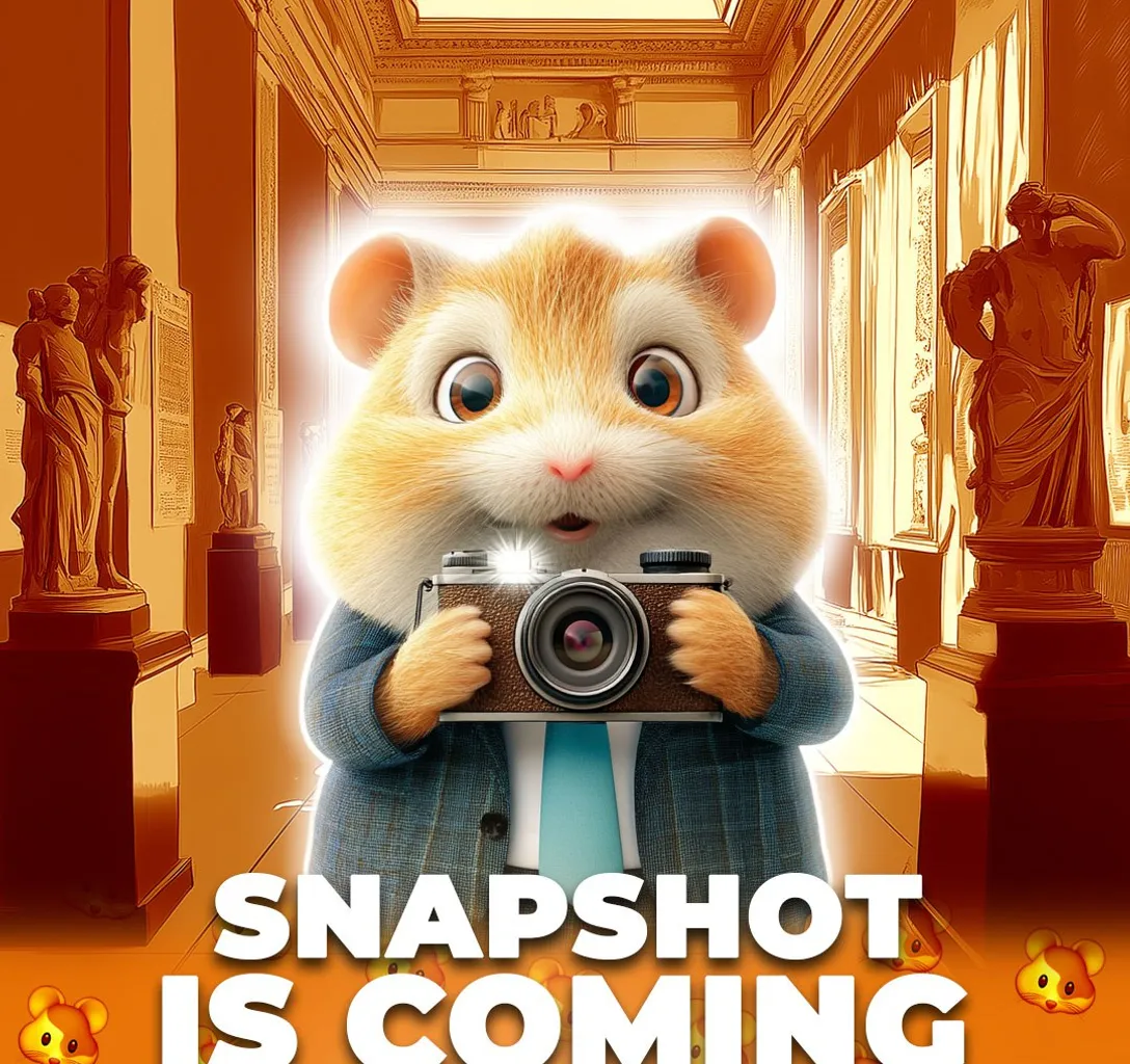 a picture of a hamster taking a picture with a camera