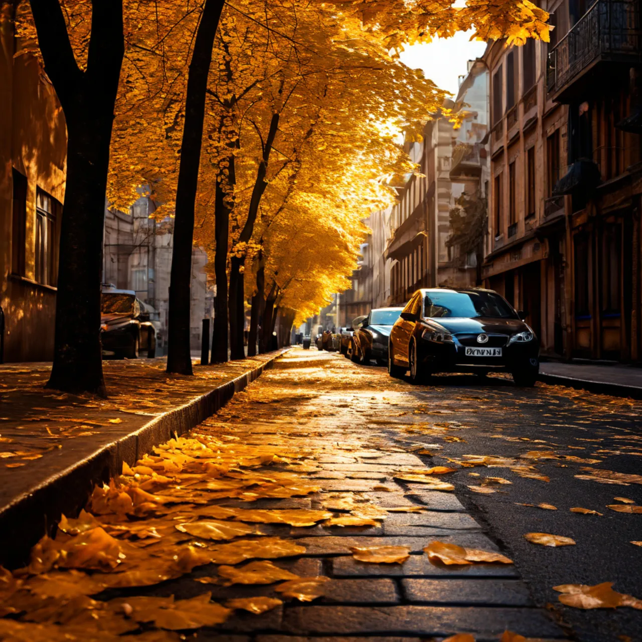 a car parked on the side of a street