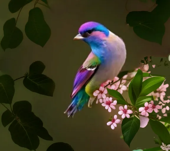 a colorful bird perched on a branch of a tree