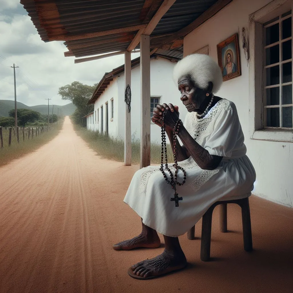 a woman sitting on a bench in front of a house