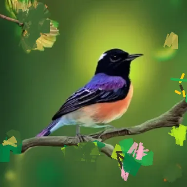 a colorful bird sitting on a branch of a tree