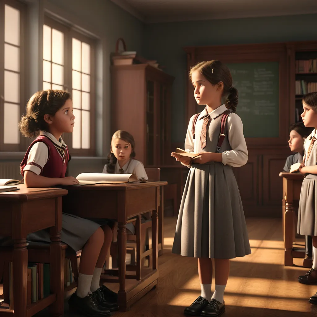 a group of children sitting at desks in a classroom