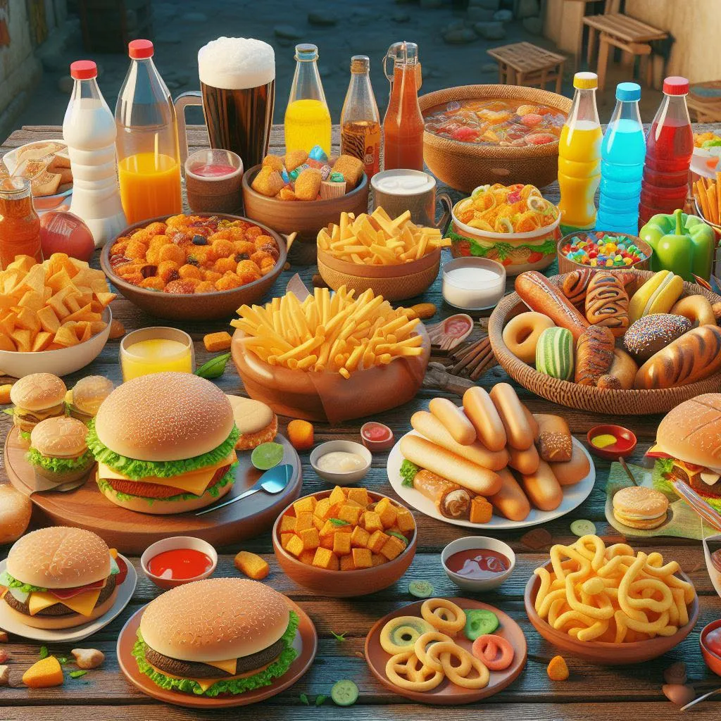 a table topped with lots of different types of food